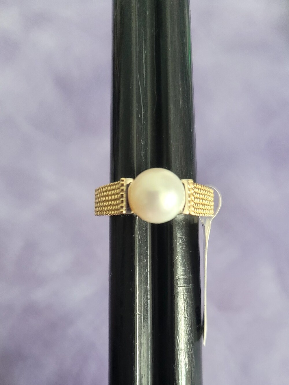 LAGOS Luna 18K Gold silver 925 Pearl $1250 Caviar ring New 6